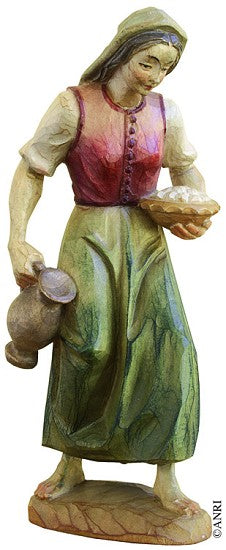 ANRI Kuolt tiglio - Pastorella con anfora 15 cm