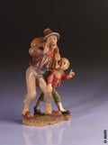 ANRI Bacher - Pastore con bambino 16 cm