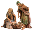 ANRI Nativity - Sacra Famiglia con Bue e Asinello 25 cm