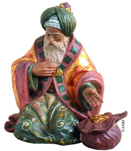 ANRI Nativity - Re magio inginocchiato 25 cm