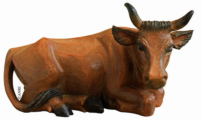 ANRI Nativity - Sacra Famiglia con Bue e Asinello 25 cm