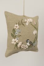 Desiderio - cuscino con trucioli di cirmolo dipinto a mano