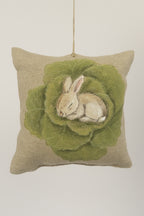 Lattughino - cuscino con trucioli di cirmolo dipinto a mano