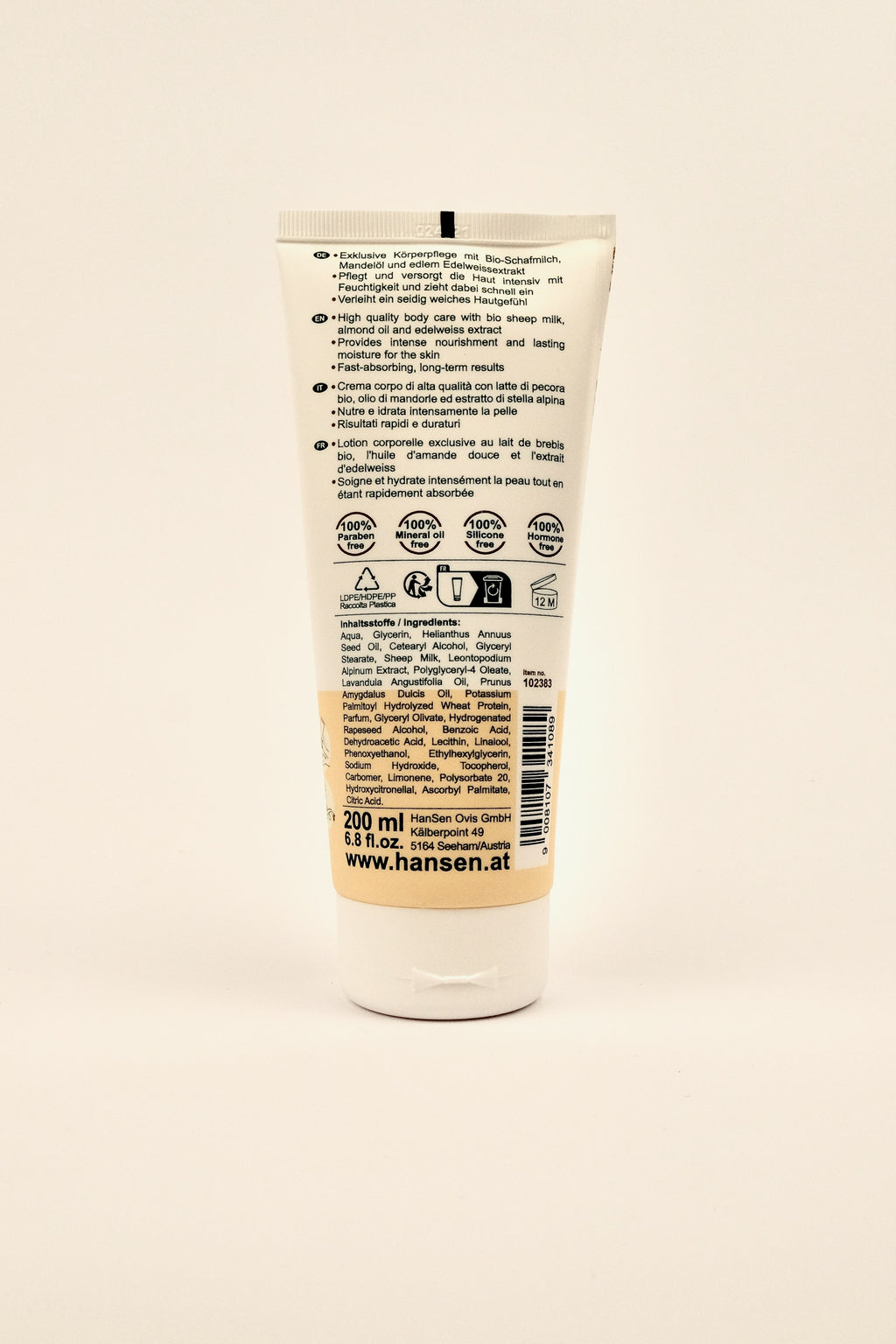 Crema corpo alla stella alpina