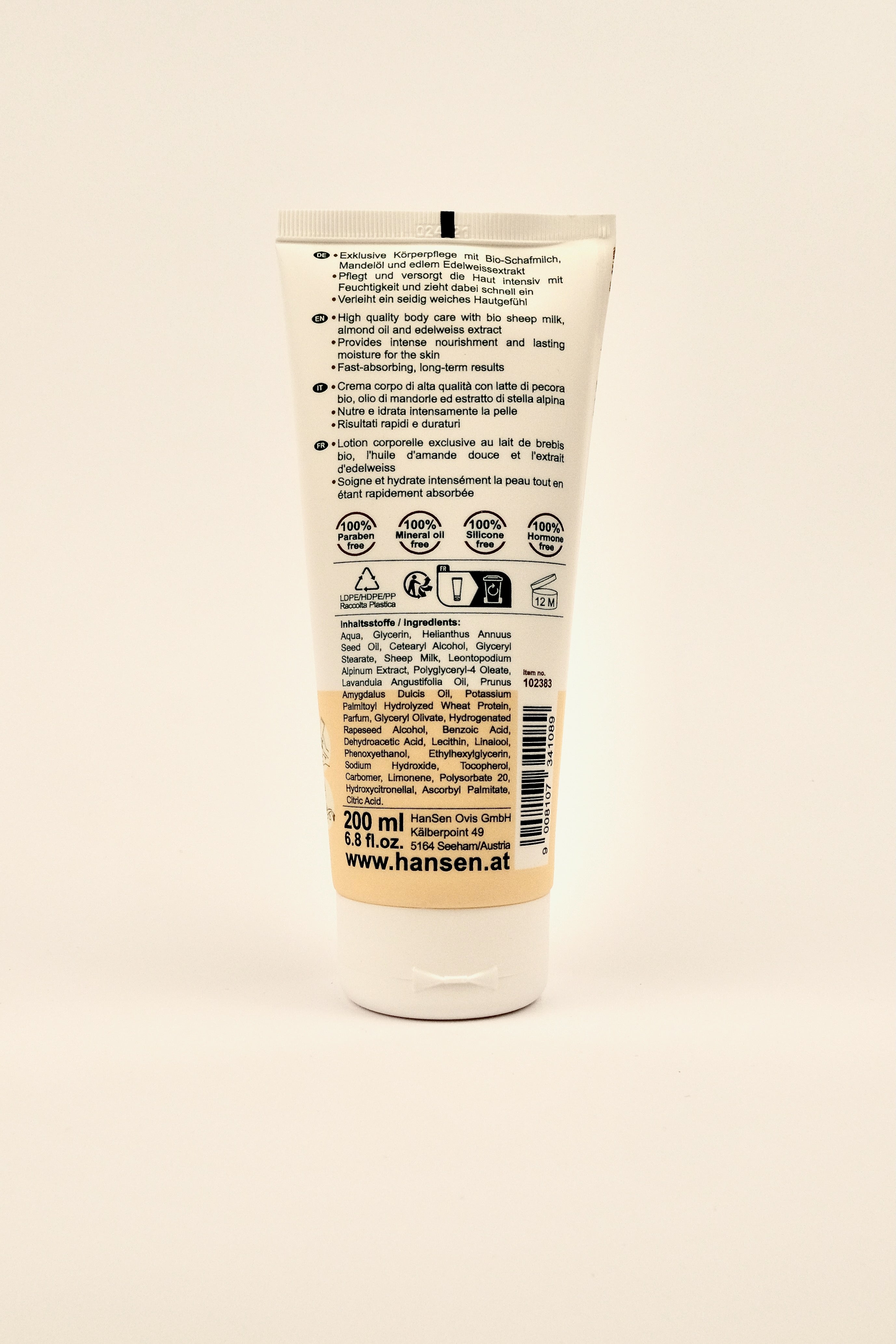 Crema corpo alla stella alpina