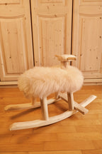 Pecorella a dondolo in legno di pino
