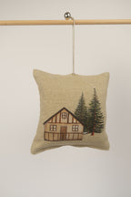 Cuscinetto con stampa alpina imbottito di trucioli di legno di cirmolo