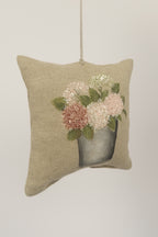 Ortensia - cuscino con trucioli di cirmolo dipinto a mano